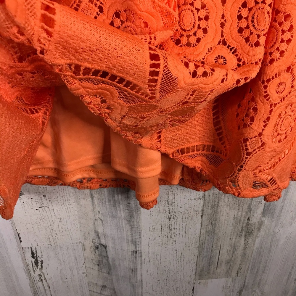 NWT Judith March orange crochet halter dress - Picture 3 of 6